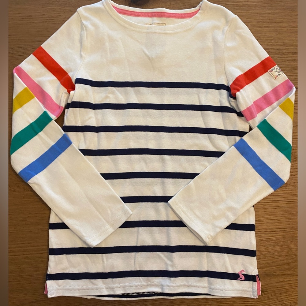 Joules kids striped long sleeve tee size 10